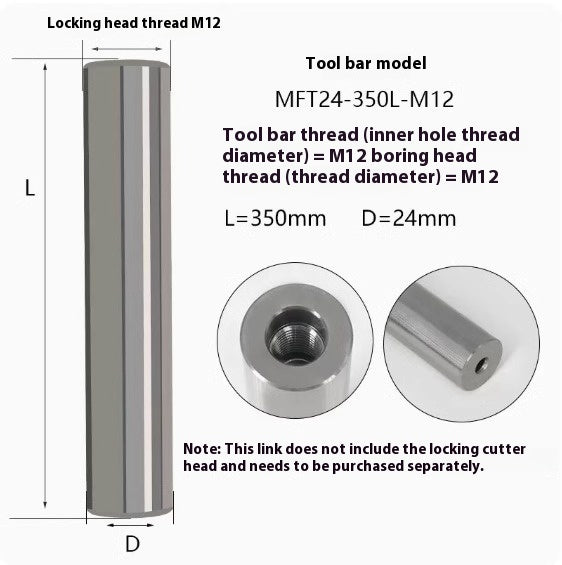 6034 MFT tungsten steel anti-vibration cutter shank lock tooth cutter shank high precision end milling cutter shank monolithic alloy interchangeable carbide head Shandong Denso Pricision Tools Co.,Ltd.